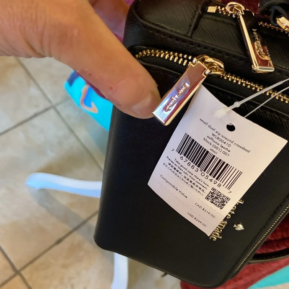 Kate spade Staci zip around mini black leather Crossbody - Picture 10 of 14